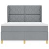 vidaXL Letto con molle e materasso Grigio Scuro 90x190 cm Tessuto