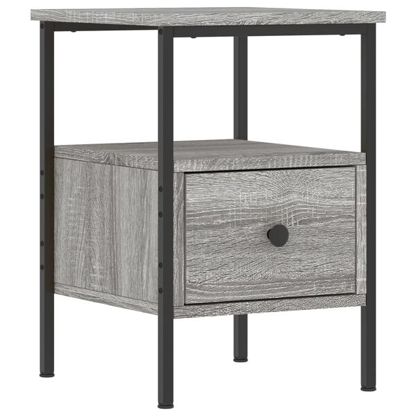 vidaXL Comodini 2pz Grigio Sonoma 34x36x50 cm in Legno Multistrato