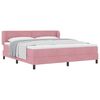 vidaXL Letto a molle con testiera Rosa 180 x 200 cm Velluto