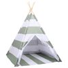 vidaXL Tenda per bambini Rigato Grigio e Bianco 120 x 120 x 150 cm