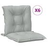 vidaXL Cuscini Sedia Schiena Bassa 4 pz Grigio M&eacute;lange 100x50x7 cm