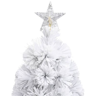 vidaXL Albero Natale Preilluminato Bianco 210 cm in Fibra Ottica