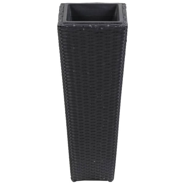 vidaXL Letto Rialzato da Giardino 30x30x80 cm in Polyrattan Nero