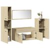 vidaXL Set Mobili da Bagno 4 pz Rovere Sonoma in Legno Multistrato