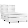 vidaXL Giroletto a Molle con Materasso Bianco 140x190 cm in Similpelle