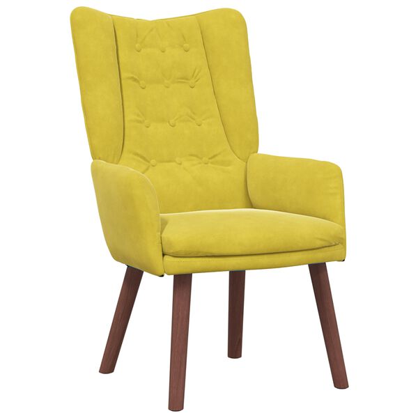 vidaXL poltrona Giallo 63 x 67 x 94 cm Velluto