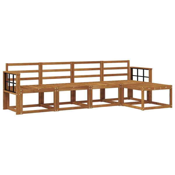 vidaXL Set di divani da esterno 5 pcs Naturale