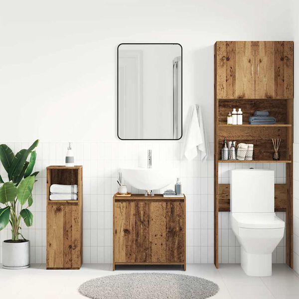 vidaXL Mobile Lavabo Bagno Legno Antico 60x33x60 cm Legno Multistrato