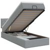 vidaXL Letto ottomano con materasso Grigio Chiaro 100 x 200 cm Tessuto