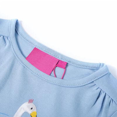Maglietta per Bambini a Maniche Lunghe Blu Chiaro 92