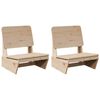 vidaXL Sedie da Giardino 2 pz 60x64x70,5 cm Legno Massello di Pino