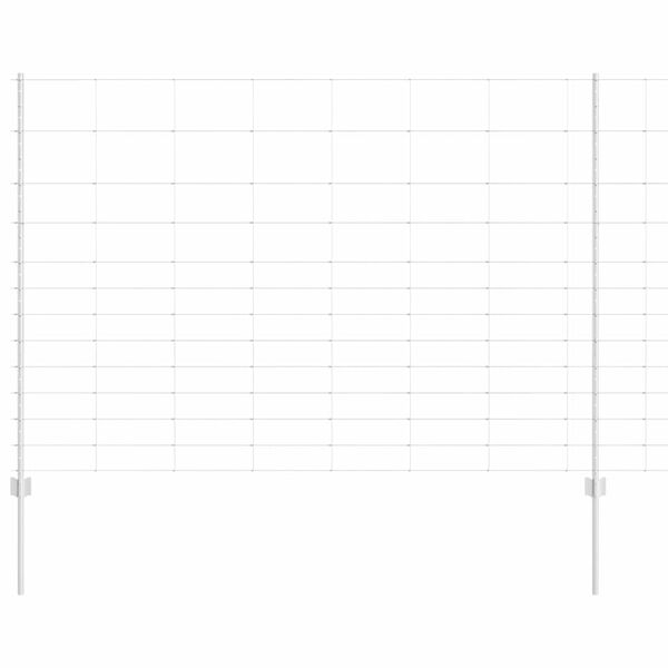 vidaXL Recinzione con Posto Argento 1,5 x 25 m Acciaio