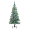 vidaXL Albero di Natale Artificiale Imbiancato con Luci LED 180 cm