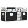 vidaXL Letto a Castello senza Materasso Bianco e Nero 90x200cm in Pino