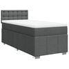 vidaXL Giroletto a Molle con Materasso Grigio Scuro 100x200 cm Tessuto