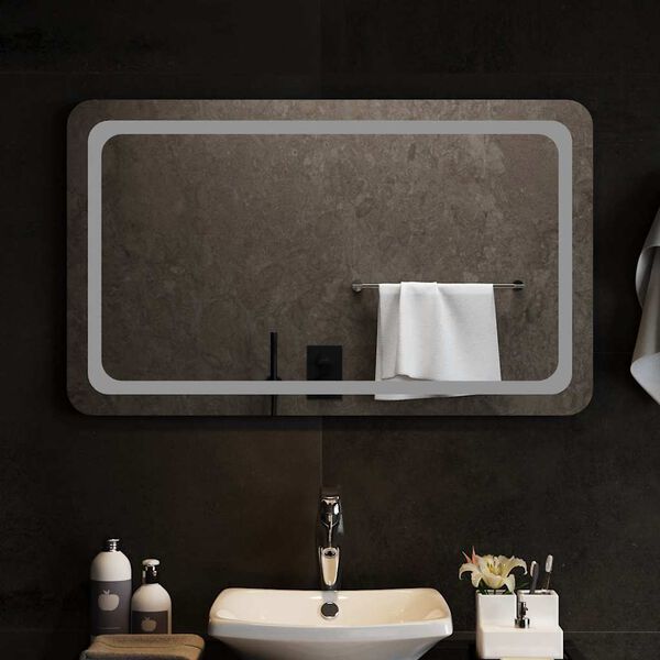 vidaXL Specchio da Bagno con Luci LED 100x60 cm