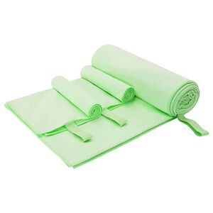 vidaXL Set di Asciugamani Sportivi 3 pcs Verde Poliestere e poliammide