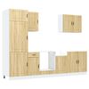vidaXL Set Mobili da Cucina 7 pz Porto Rovere Sonoma in Truciolato
