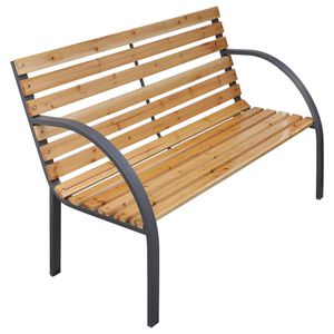 vidaXL Panca da Giardino 112 cm in Legno Massello di Abete