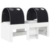 vidaXL Letto con Tunnel 3 pz Bianco e Nero Legno ingegnerizzato