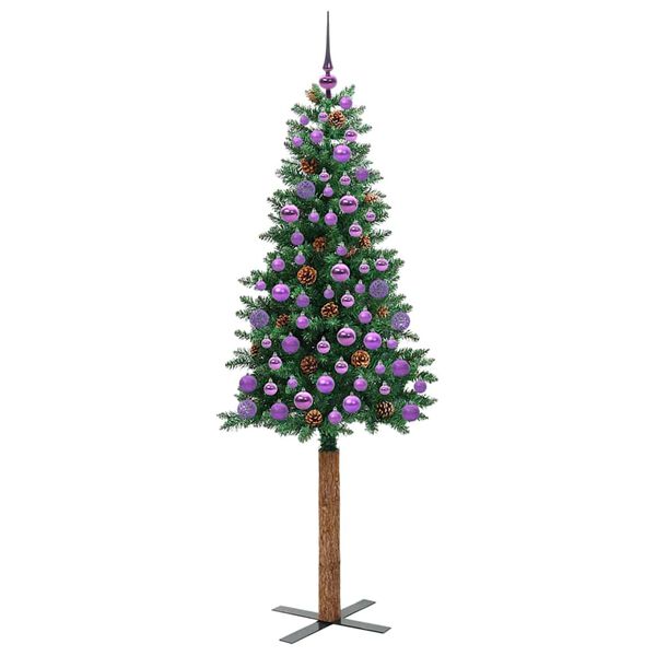 vidaXL Albero di Natale snodato con 300 LED con supporto Verde 180 cm