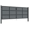 vidaXL Cancello da Giardino Antracite 400x150 cm in Acciaio