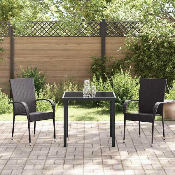 vidaXL Set da Pranzo per Giardino 3 pcs Marrone
