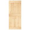 vidaXL Porta Scorrevole con Set Hardware 90x210 cm Legno Massello Pino