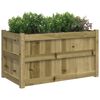vidaXL Fioriera da Giardino 90x50x50 cm in Legno di Pino Impregnato
