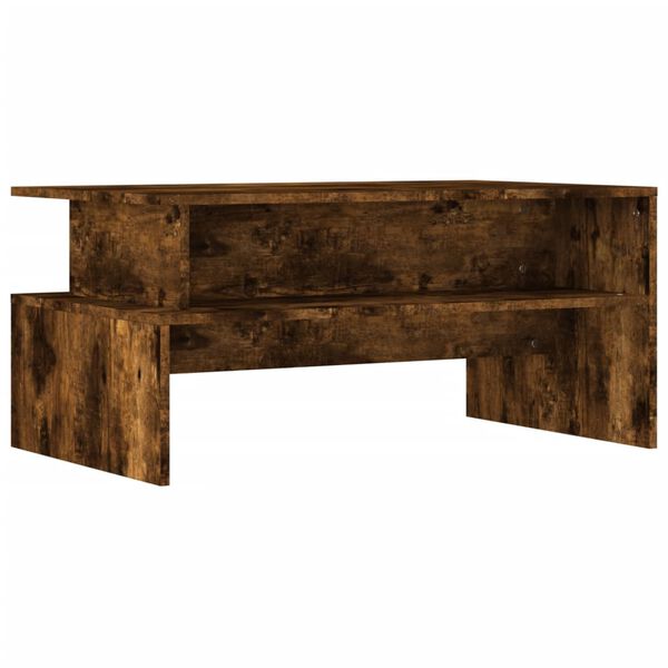 vidaXL Tavolino da Salotto Rovere Fumo 90x55x42,5 cm Legno Multistrato