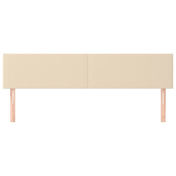 vidaXL Testiera 2 pz Crema 80x5x78/88 cm in Tessuto