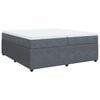 vidaXL Giroletto a Molle con Materasso Grigio Scuro 200x200 cm Velluto