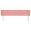 vidaXL Testiera ad Orecchio Rosa 183x23x78/88 cm in Velluto