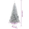 vidaXL Albero di Natale con 300 LED con supporto Argento 240 cm PET