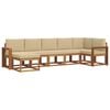 vidaXL Set di divani da esterno 7 pz Naturale e Beige