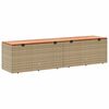 vidaXL Contenitore da Giardino Beige 220x50x54 cm Polyrattan e Acacia