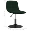 vidaXL Sedie da Pranzo Girevoli 2 pz Verde Scuro in Velluto