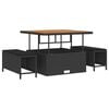 vidaXL Set Divano da Giardino con cuscino 13 pcs Nero polyrattan
