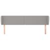vidaXL Testiera ad Orecchio Grigio Chiaro 163x23x78/88 cm in Tessuto
