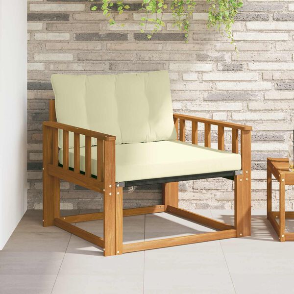 vidaXL Set di divani da esterno Legno di Acacia Massello e Textilene