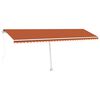 vidaXL Tenda da Sole Autoportante Manuale 600x300cm Arancione Marrone