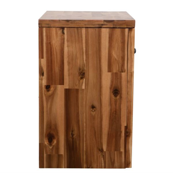 vidaXL Comodino in Legno Massello d'Acacia 40x30x48 cm