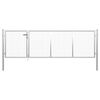 vidaXL Cancello di Recinzione in Acciaio 350x100 cm Argento
