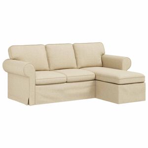 vidaXL Divano Crema 195 x 138 x 80 cm Tessuto