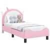 vidaXL Struttura letto per bambini con testata Rosa 70 x 140 cm PU