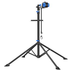 vidaXL Supporto Riparazione Bici Regolabile 108-188 cm Blu in Acciaio