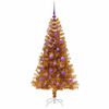 vidaXL Albero di Natale con 150 LED con supporto Oro 150 cm PET