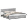 vidaXL Letto con Contenitore con cassetto Grigio Sonoma 200 x 200 cm
