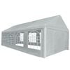 vidaXL Tessuto per tenda senza struttura Grigio 8 x 4 m PE