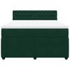 vidaXL Giroletto a Molle con Materasso Verde Scuro 140x190 cm Velluto